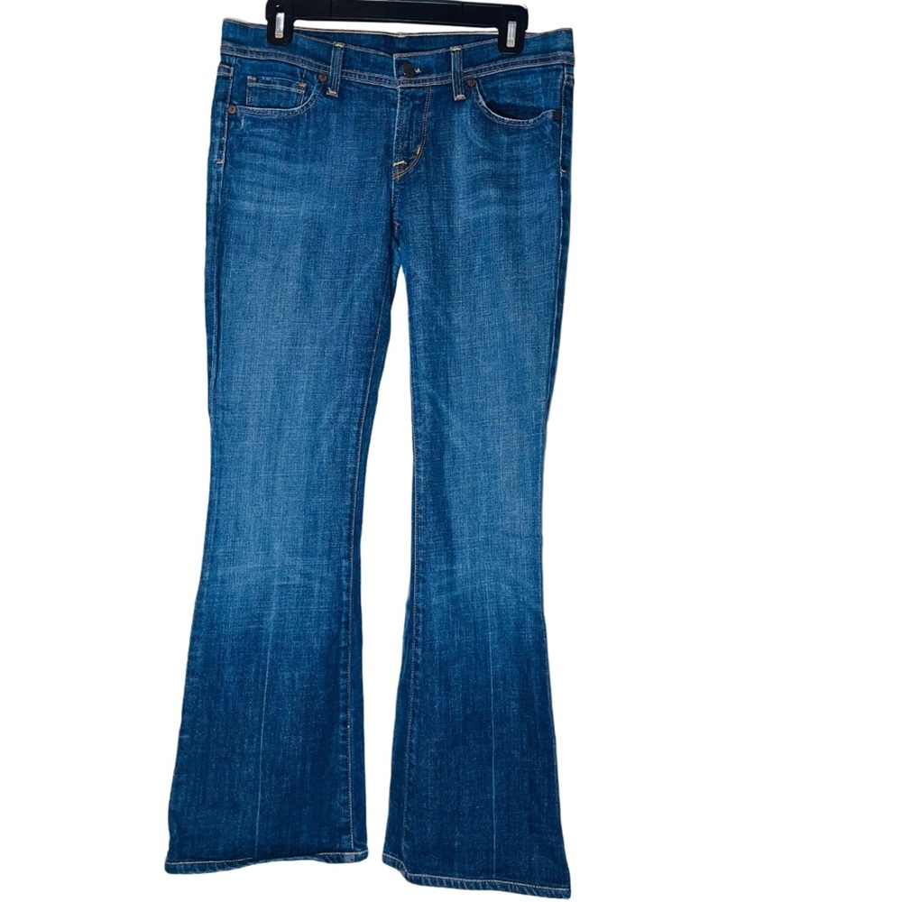Citizens Of Humanity Blue Flare Wide Leg Jeans